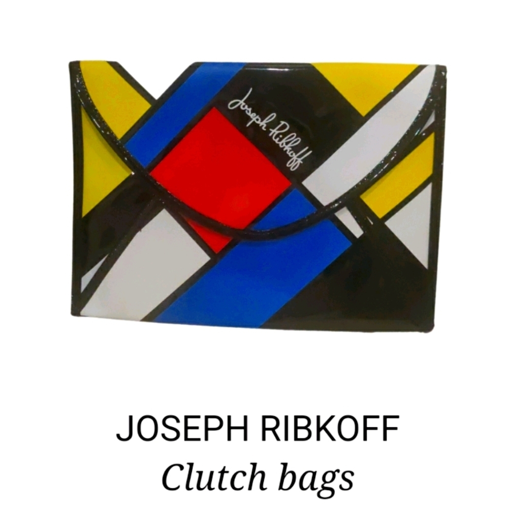 Joseph Ribkoff Mondrian Art patent clutch